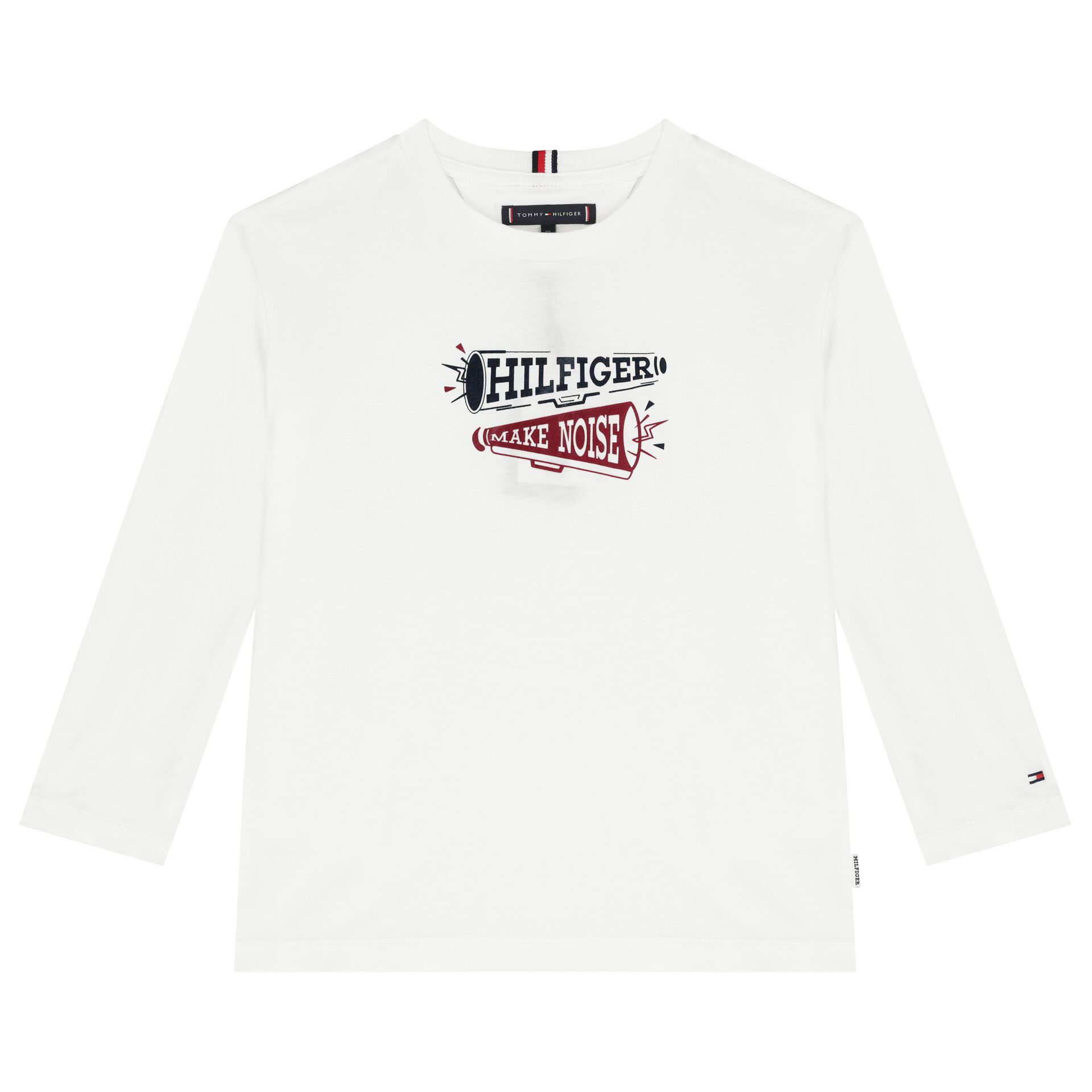 Tommy Hilfiger Boys White Logo Long Sleeve Top Junior Couture UAE