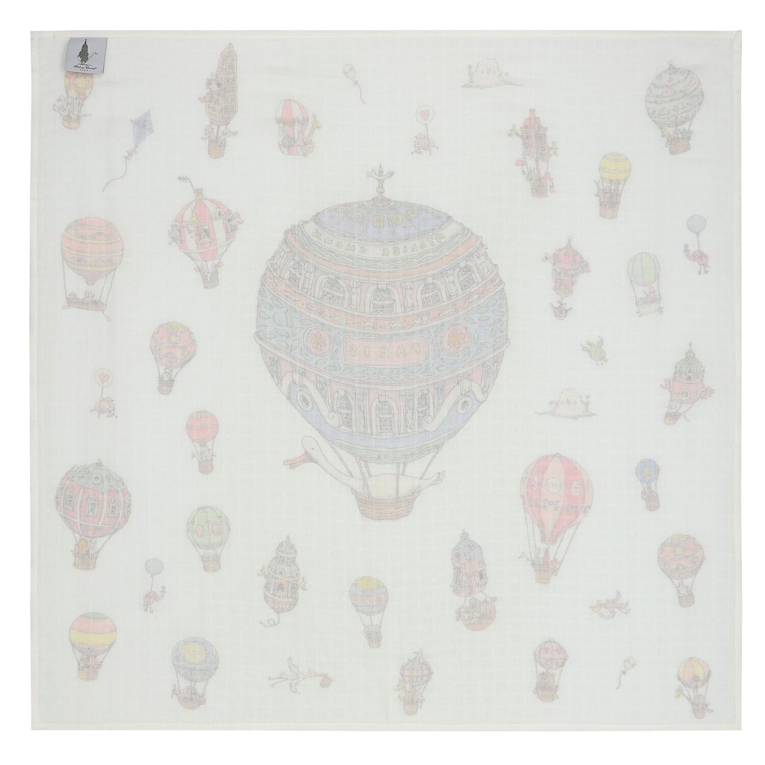 White Hot Air Balloons Babygrow Gift Set, 1, hi-res image number null