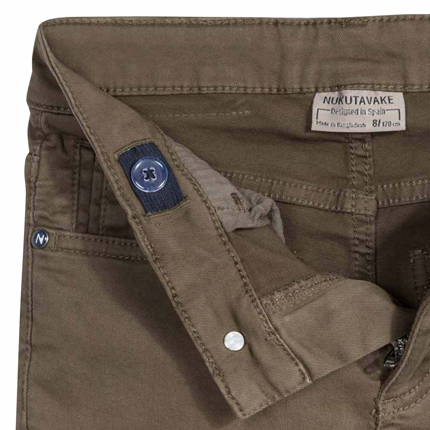 Boys Khaki Jeans Style Trousers, 1, hi-res image number null