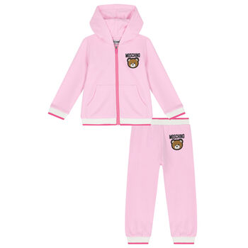 Pink Teddy Bear Logo Tracksuit