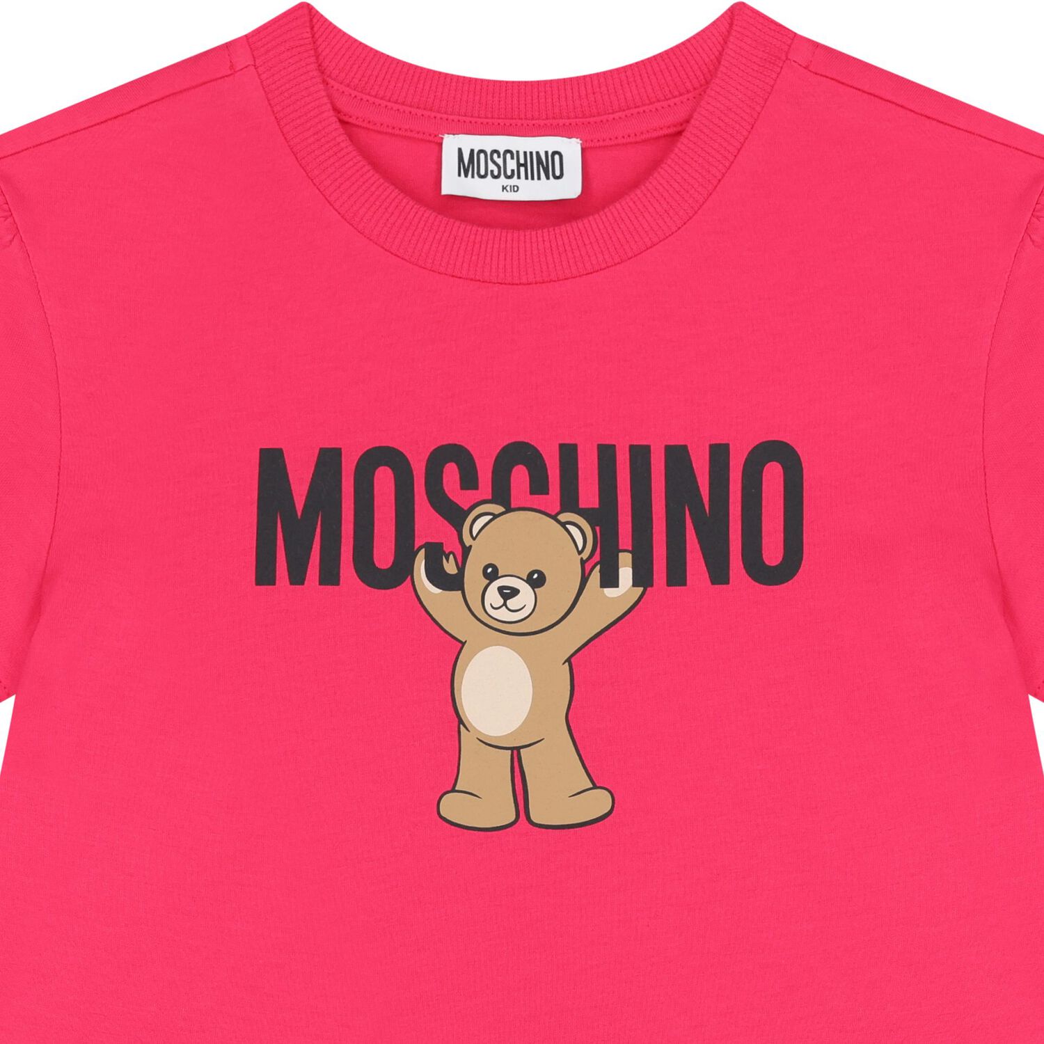 فستان باللون الوردي بشعار الدبد تيدى للبنات, 3, hi-res