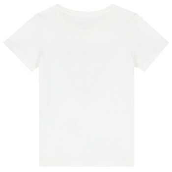 Girls White Logo T-Shirt