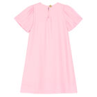 Girls Pink Bow Dress, 1, hi-res