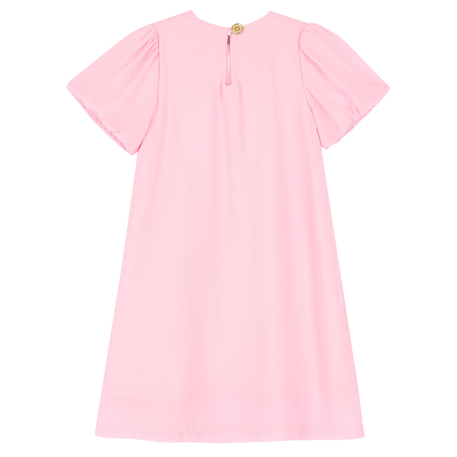 Girls Pink Bow Dress, 1, hi-res