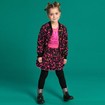 Girls Pink Slogan Top