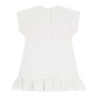 Baby Girls White & Pink Logo Dress Set, 1, hi-res