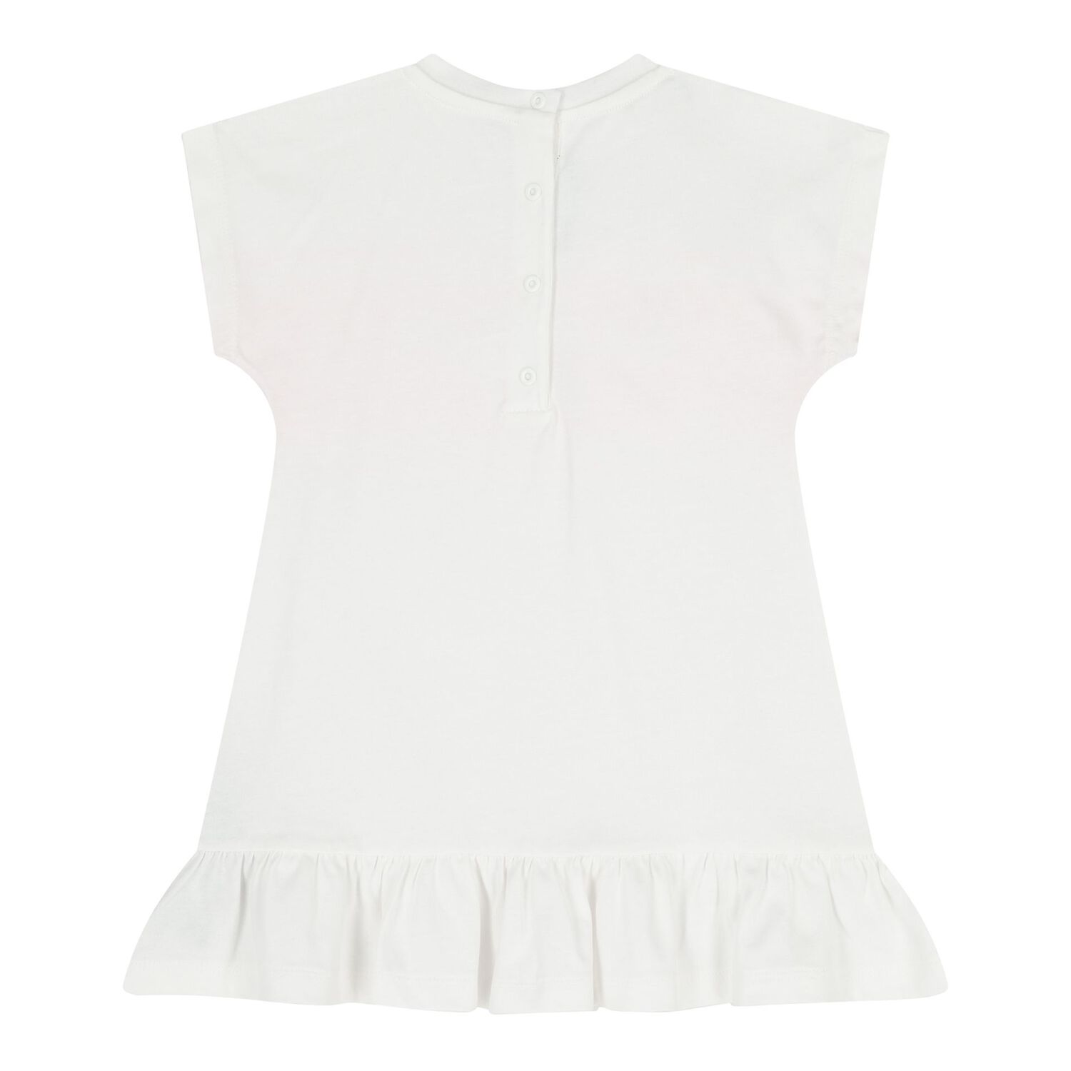 Baby Girls White & Pink Logo Dress Set, 1, hi-res