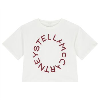 Girls White Logo T-Shirt