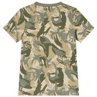 Boys Beige Logo T-Shirt, 1, hi-res