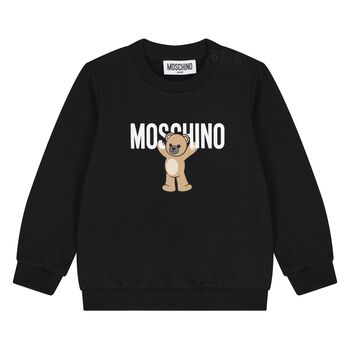 Younger Black Teddy Bear Logo Sweatshirt