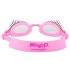 Girls Pink Eye Lashes Swimming Goggles, 1, hi-res