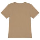 Boys Beige Logo T-Shirt, 2, hi-res