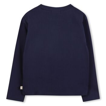 Girls Navy Blue Long Sleeve Top