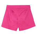 شورت ساتان باللون الزهري للبنات, 1, hi-res