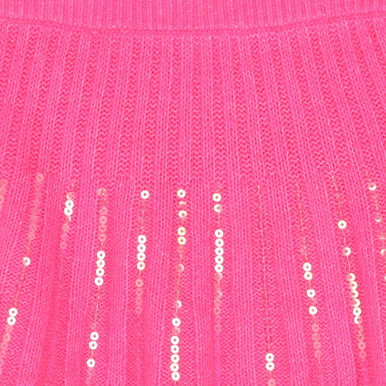 Girls Pink Embellished Knitted Skirt, 1, hi-res