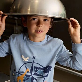 Boys Blue Compass Long Sleeve Top