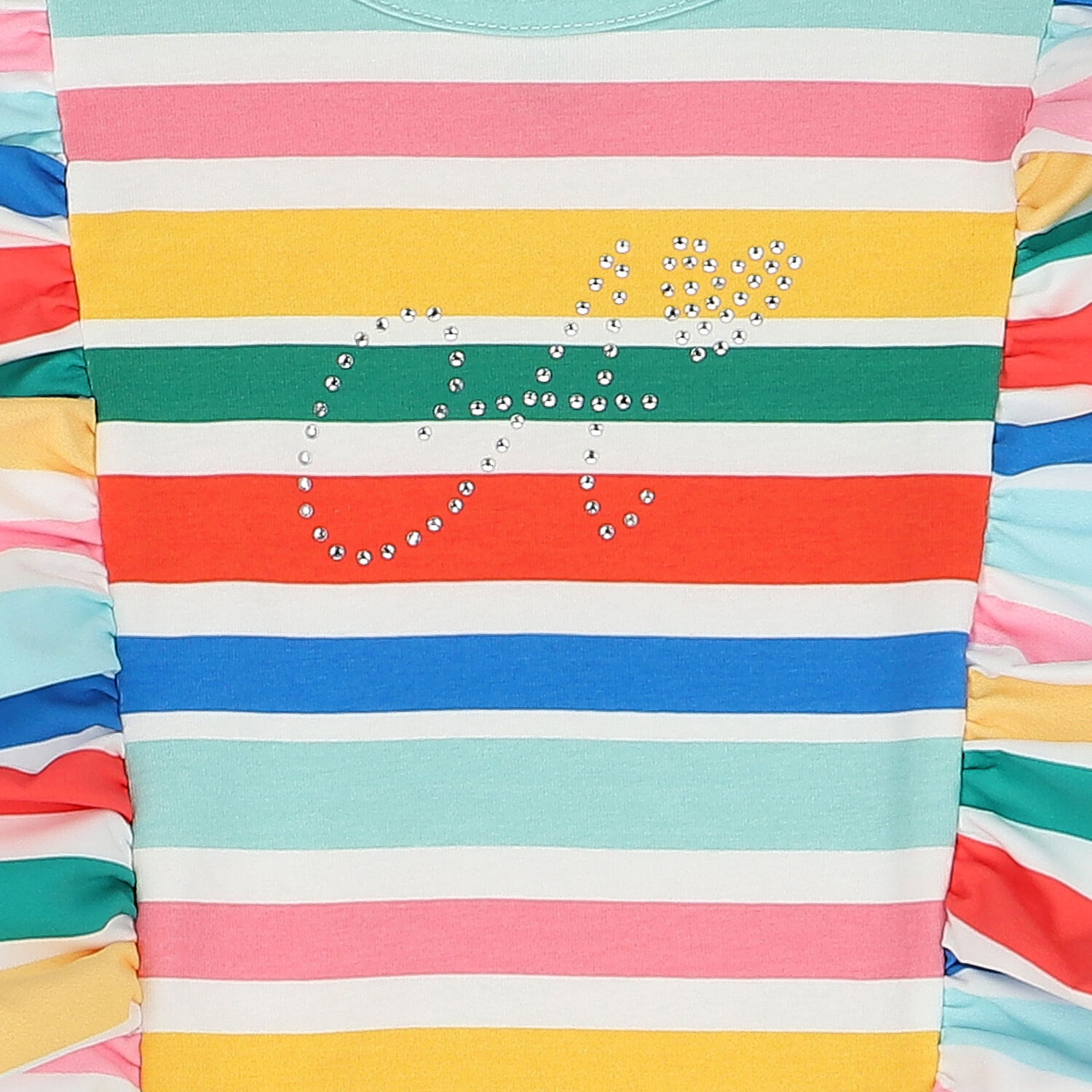 فستان مخطط بكشكشة متعدد الألوان, 1, hi-res