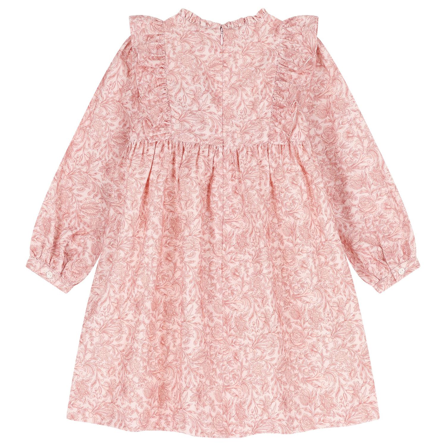 Girls Pink & Ivory Liberty Dress, 1, hi-res