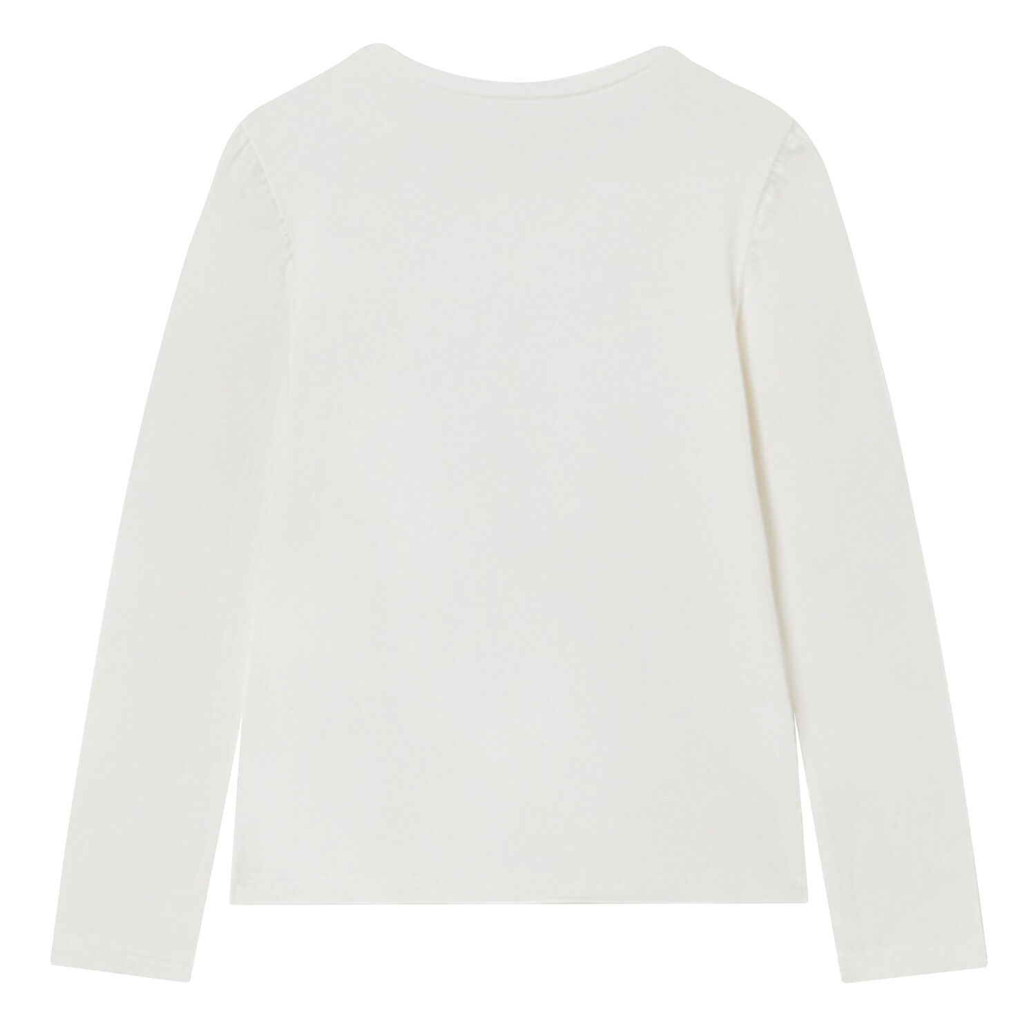 توب بأكمام طويلة باللون الأبيض للبنات, 1, hi-res
