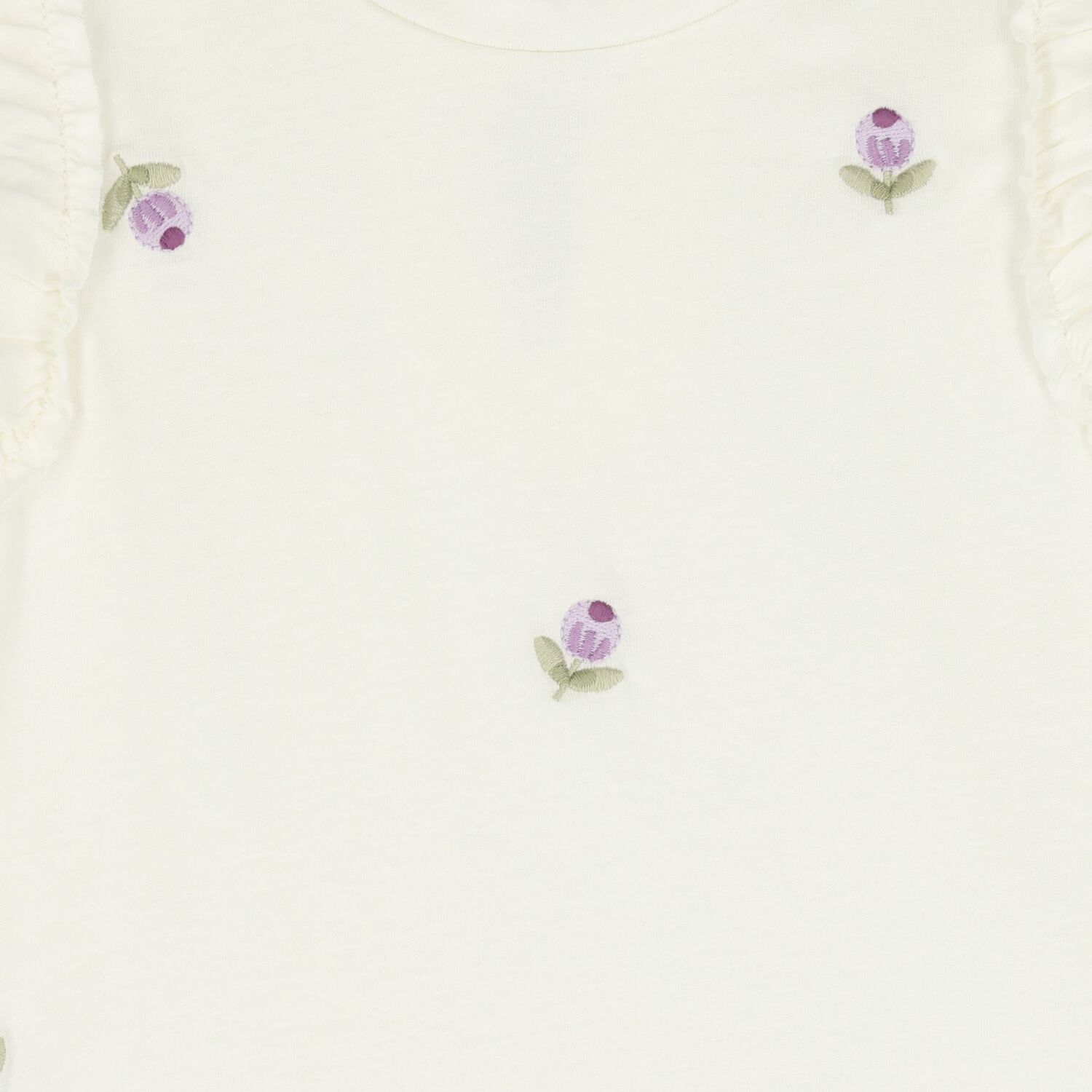 طقم تنورة للبنات الصغيرات باللونين العاجي و البنفسجي, 2, hi-res