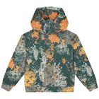 Boys Green Logo Hooded Top, 1, hi-res