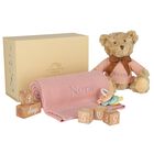 Girls Pink Milestone Snuggles Personalised Baby Gift Set, 3, hi-res