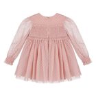 Younger Girls Pink Dotted & Sparkle Tulle Dress , 1, hi-res