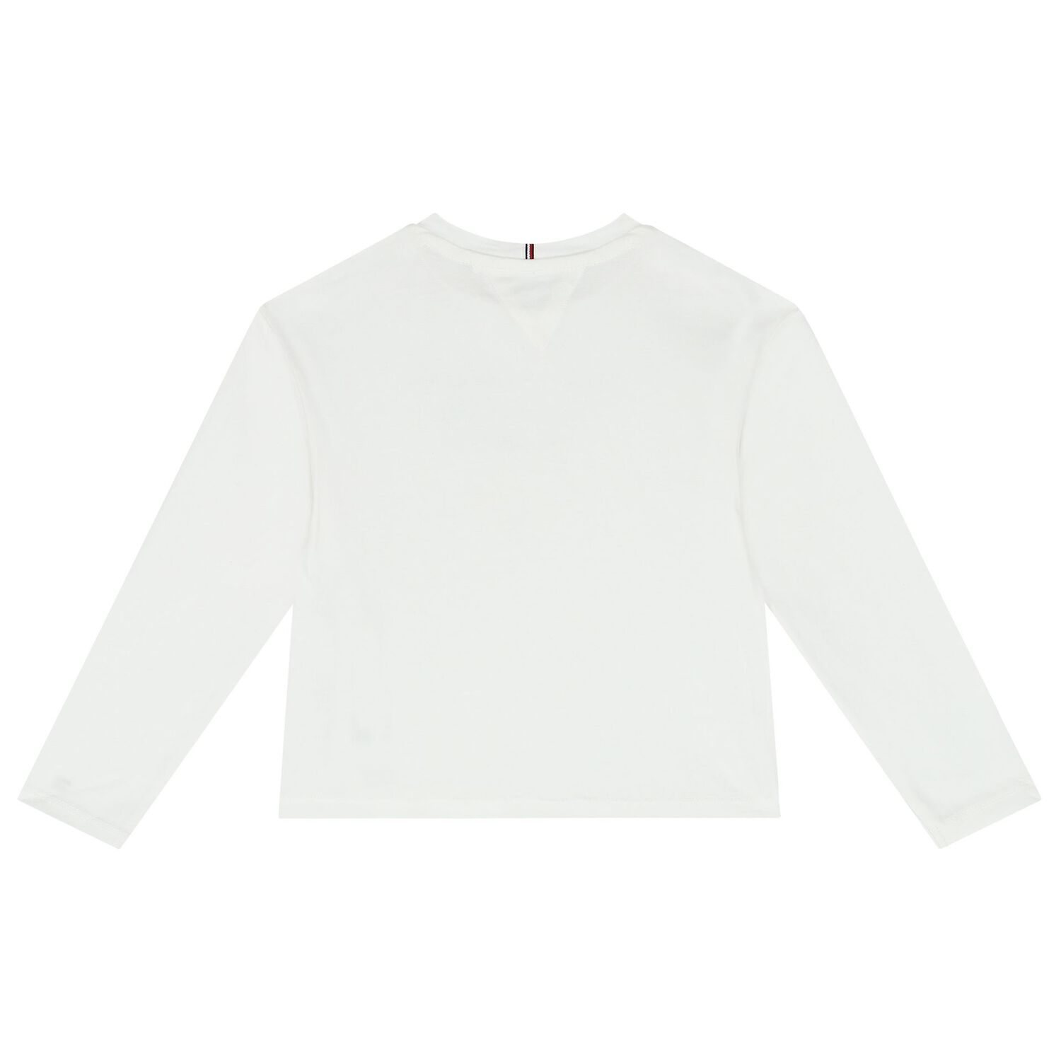 Girls White Logo Long Sleeve Top, 1, hi-res