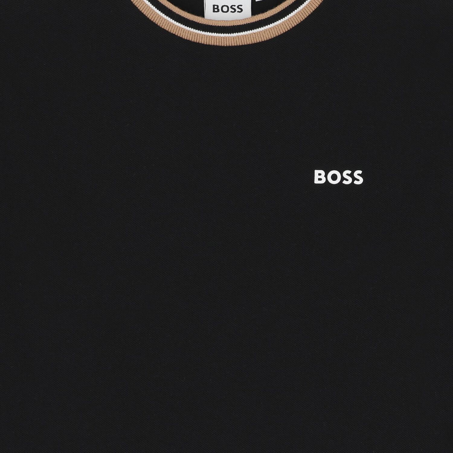 تيشيرت اولاد بالشعار باللون الاسود , 1, hi-res