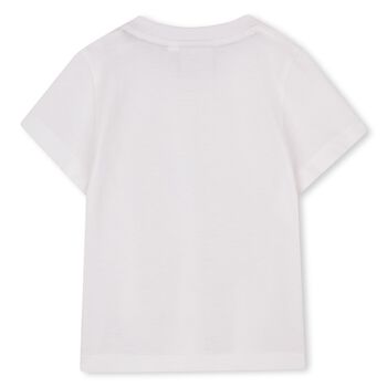 Younger Boys White Logo T-Shirt
