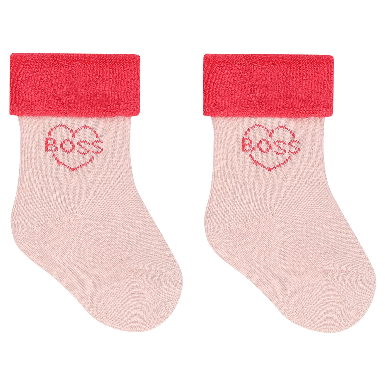 Baby Girls Pink Logo Socks (2 Pack), 1, hi-res image number null