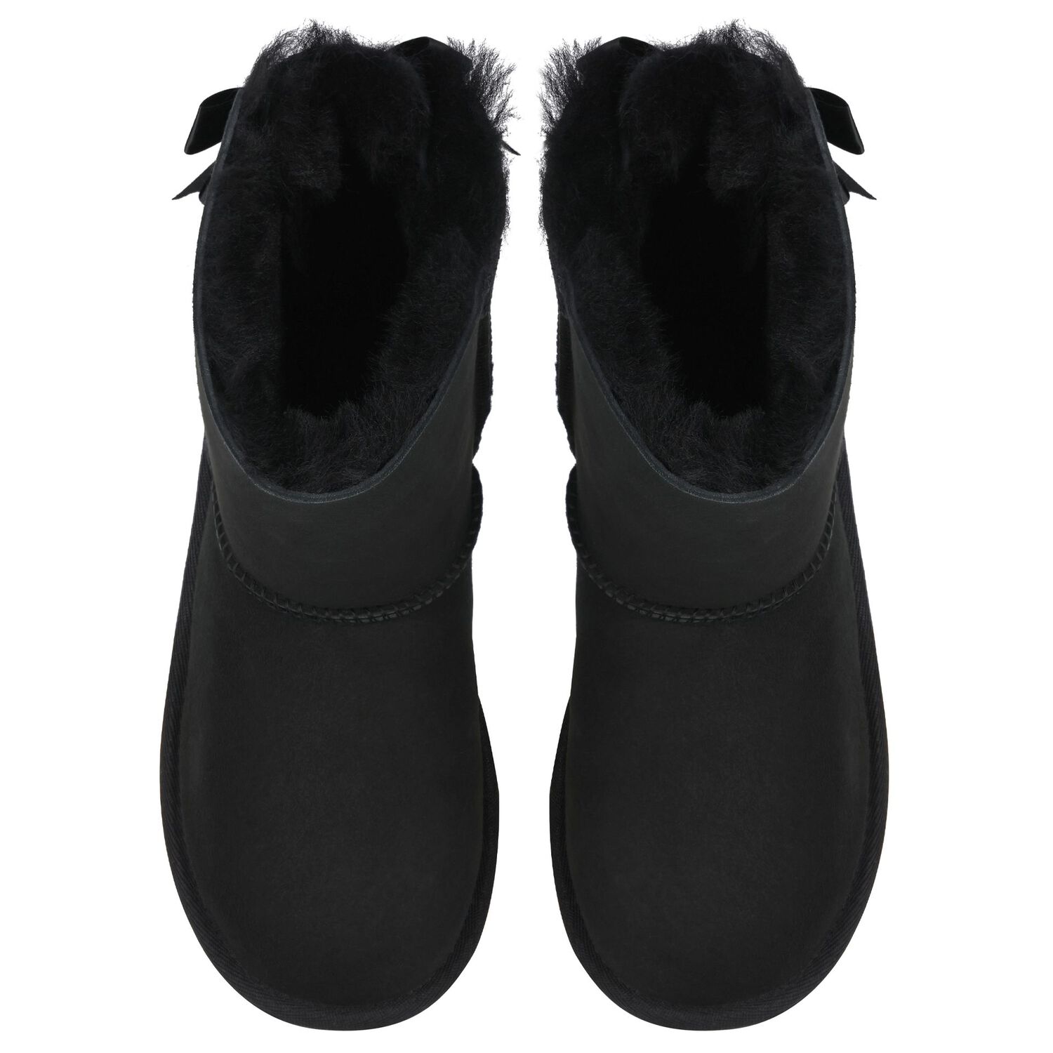 Girls Black Bailey Bow II Suede Boots, 1, hi-res