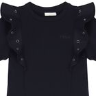 Girls Navy Blue Logo Dress, 2, hi-res