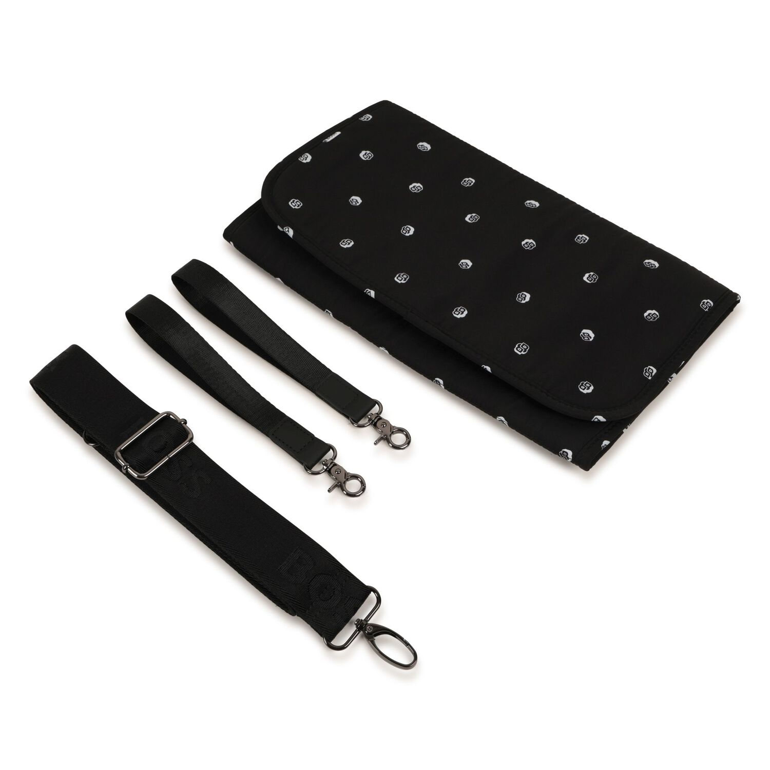 حقيبه تغيير حفاضات بالشعار باللون الاسود , 1, hi-res image number null