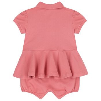 Baby Girls Pink Logo Romper
