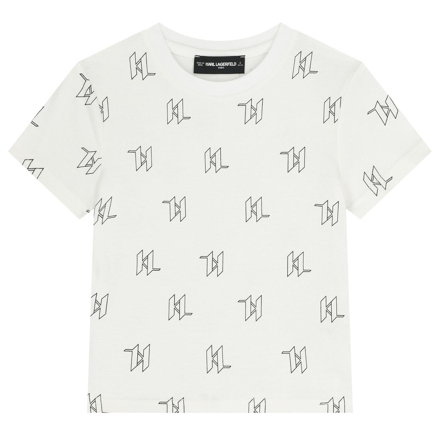 Boys Mini Me White Logo T-Shirt, 1, hi-res