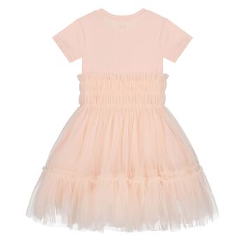 Girls Pink Logo Tulle Dress