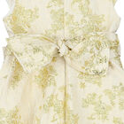 Girls Ivory & Gold Brocade Dress, 1, hi-res