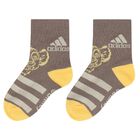 Beige, Grey & Green Logo Socks ( 3- Pack ), 1, hi-res