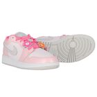 Girls Pink Logo Air Jordan 1 Low SE Trainers, 1, hi-res