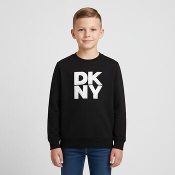 Boys Black Logo Sweatshirt