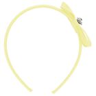 Girls Yellow Bow Headband, 1, hi-res