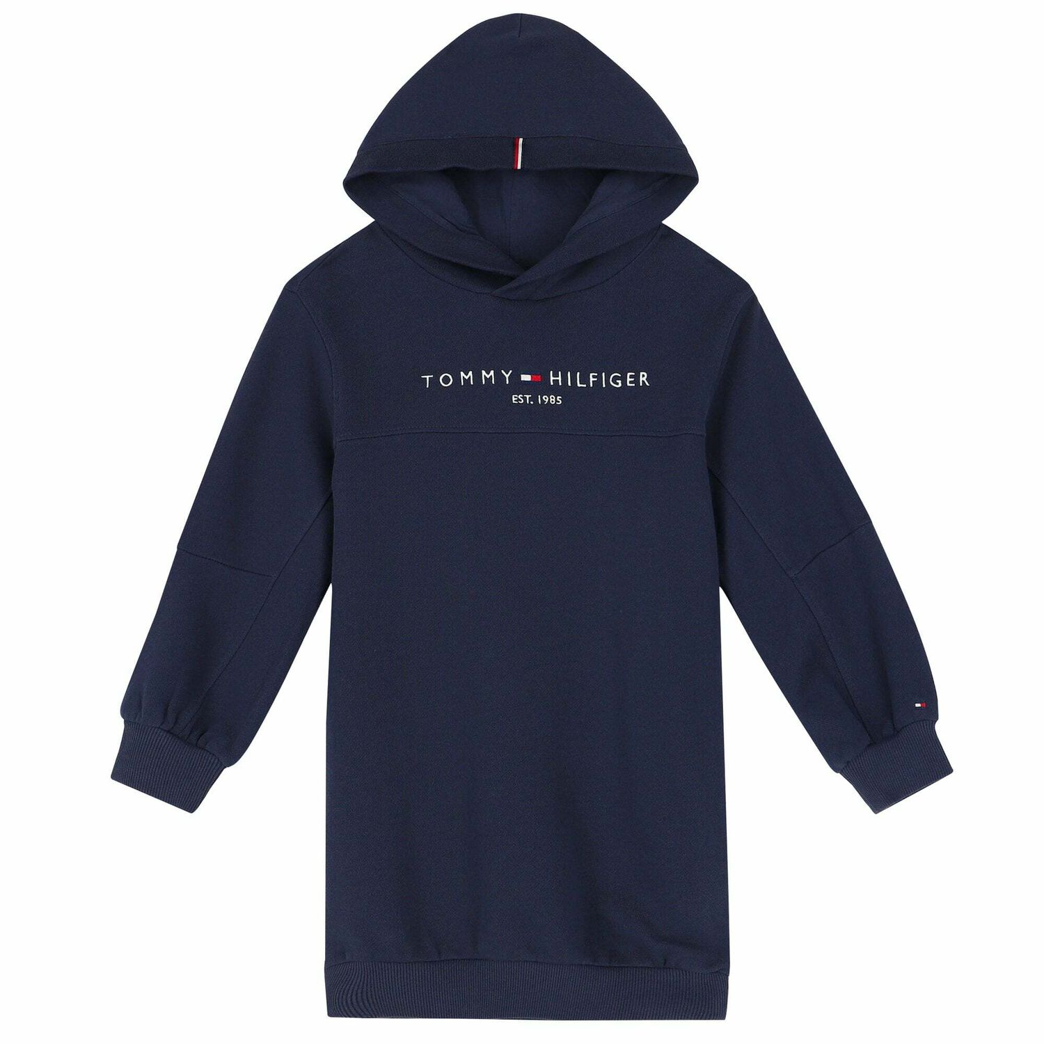 Girls Navy Logo Hooded Dress, 1, hi-res image number null