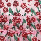 Girls Pink & Red Embroidered Sequin Dress , 1, hi-res