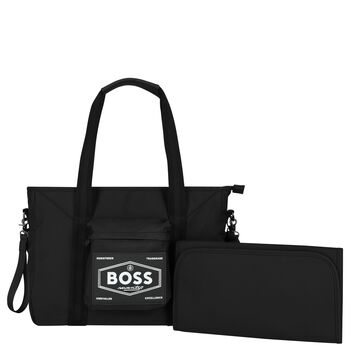 Black Logo Baby Changing Bag