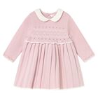 Baby Girls Pink Knitted Dress, 2, hi-res