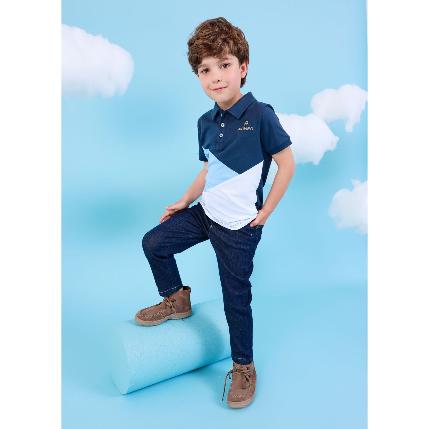 بنطلون أولاد جينز دنيم باللون الكحلي, 1, hi-res image number null