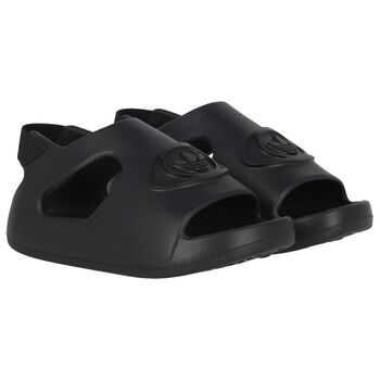Younger Boys Black Campus Sliders