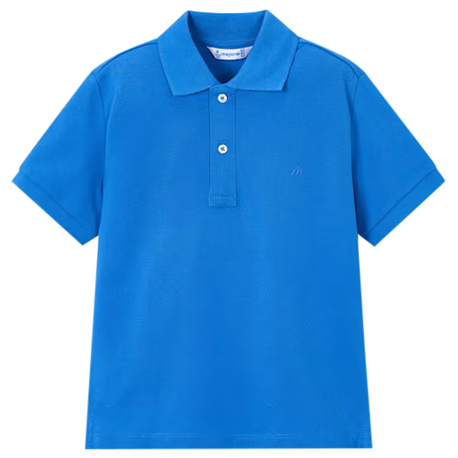 Boys Blue Logo Polo Shirt, 3, hi-res