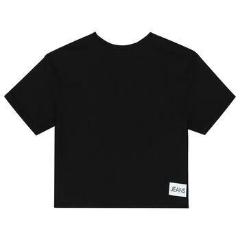 Girls Black & White Logo T-Shirt